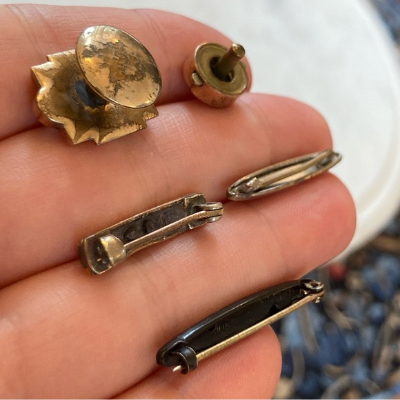 Antique Victorian & Edwardian Parts/Repair Lot, Taille D’epargne Black Enamel - Picture 7 of 10